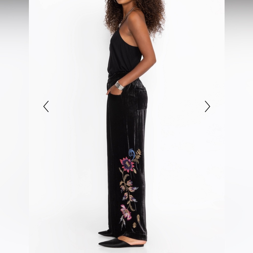 New Johnny Was Black Steffania Wide Leg Pleat Pants size S - Picture 15 of 16